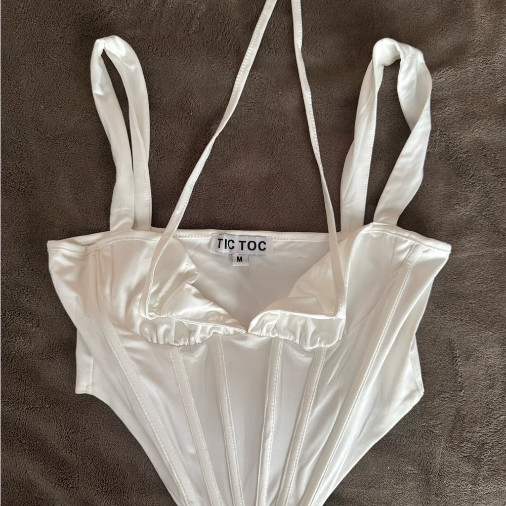 Women's White Corset Top